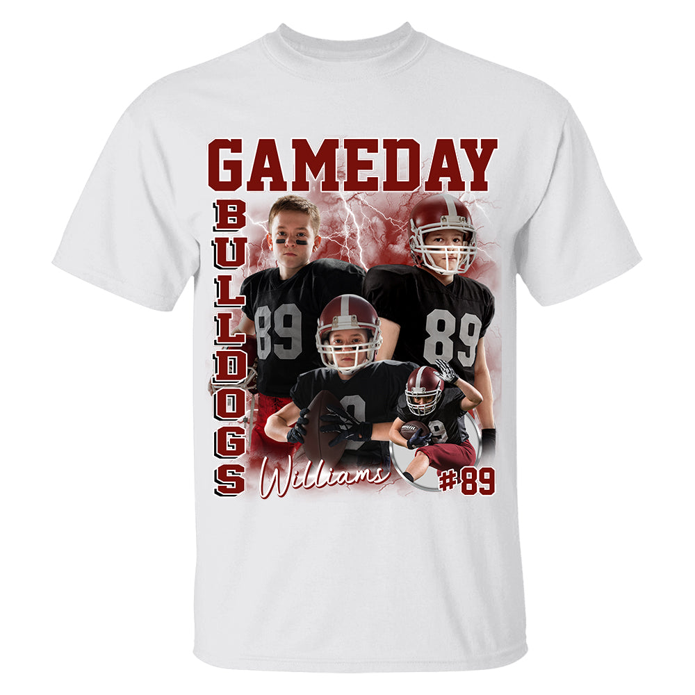 Custom Photo Vintage Graphic 90s T-shirt Football Gameday Shirt Custom Bootleg Rap Tee Tu24 Hv01