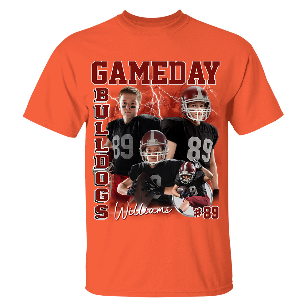 Custom Photo Vintage Graphic 90s T-shirt Football Gameday Shirt Custom Bootleg Rap Tee Tu24 Hv01