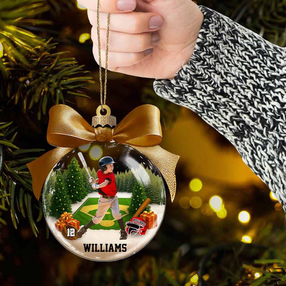 Custom Photo - Baseball Season Is Coming Personalized Baseball Transparent Ornament Tu24 Li29
