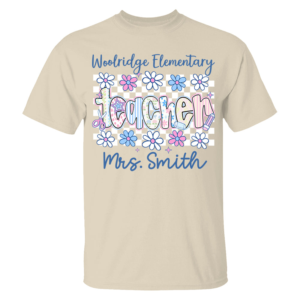 Teacher Back To School, School First Day Personalized Shirt, Appreciation Gift For Teacher Tu24 Pt99