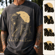 Best Dad Ever - Retro Vintage Panther Dad And Kids Daddy Protector - Personalized Shirt - Cool Father's Day Gift For Dad, Husband T1807 T24