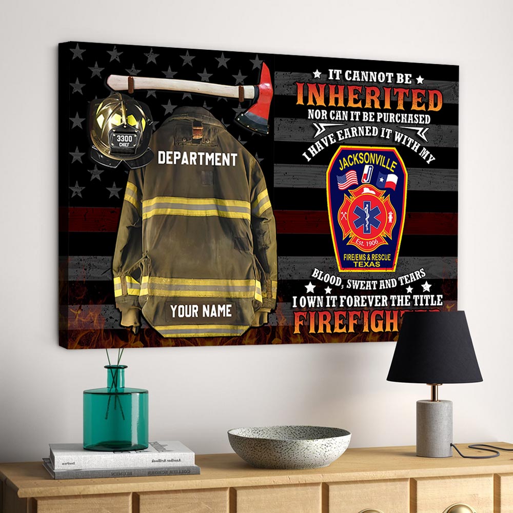 Personalized Canvas And Poster It Cannot Be Inherited Firefighter Armor Clothes And Helmet Frame K1702 Trhn