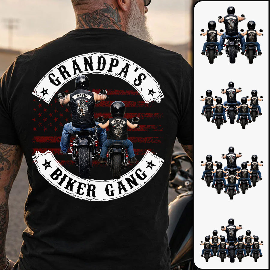 Grandpa’s Biker Gang Shirt - Personalized Gift For Dad, Grandpa Pt99