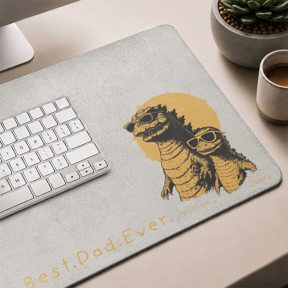 Personalized Best Dad Ever Dadzilla Desk Mat, Father Day Gifts for Dad Funny Papa Tshirt Cool Daddy A2110 PT99