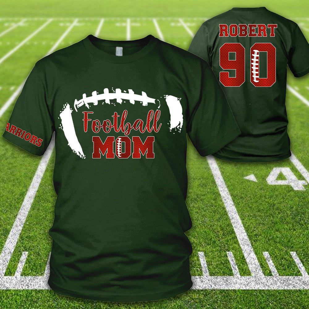 Football Hoodie Football Custom With Number Name Player In Glitter Football Mom All Over Print Hoodie Shirt K1702