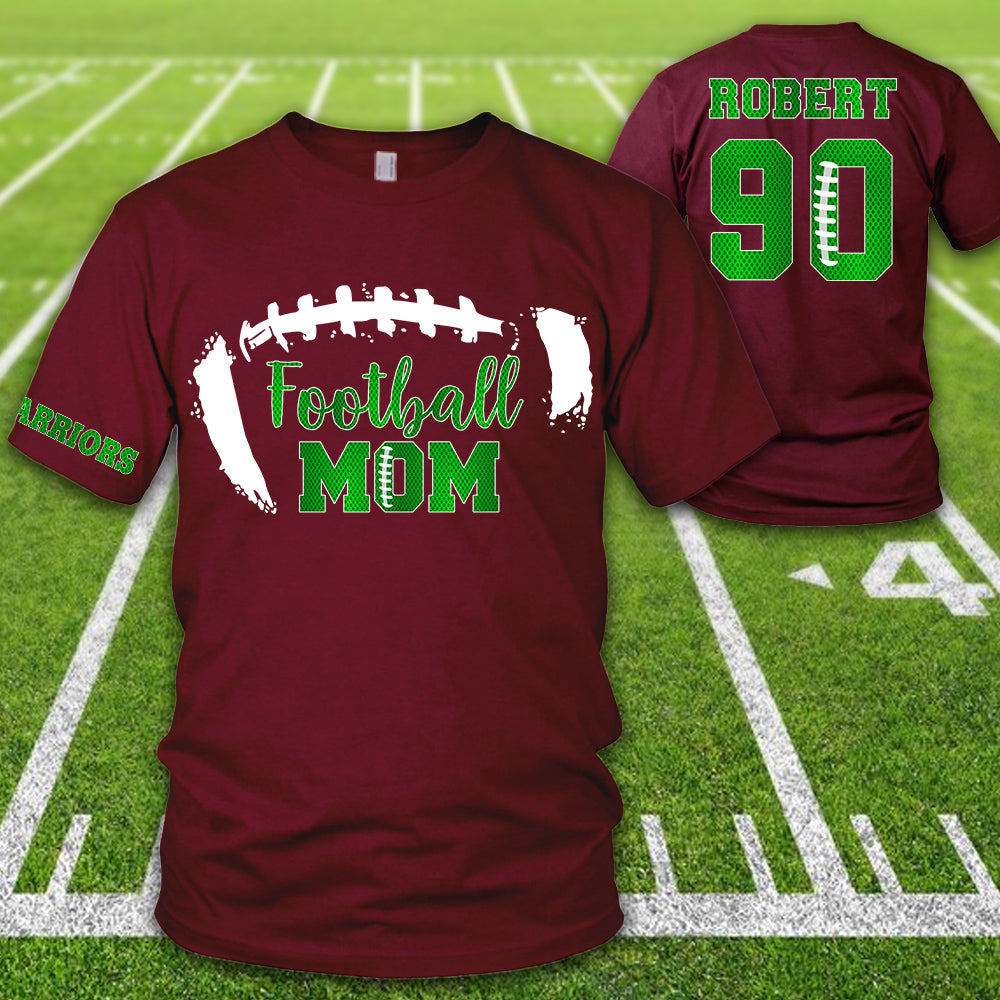 Football Hoodie Football Custom With Number Name Player In Glitter Football Mom All Over Print Hoodie Shirt K1702
