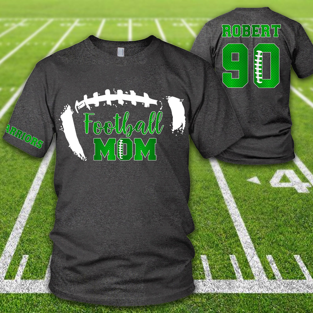 Football Hoodie Football Custom With Number Name Player In Glitter Football Mom All Over Print Hoodie Shirt K1702