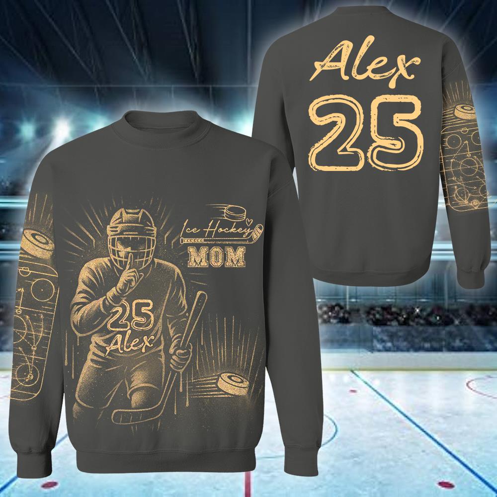 Personalized Bleach Style Ice Hockey Shirt For Ice Hockey Mom