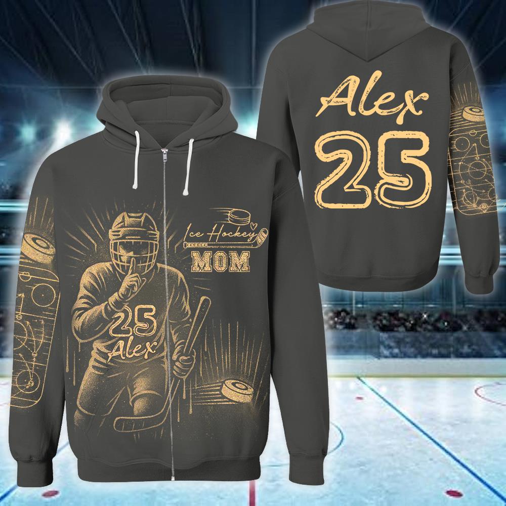 Personalized Bleach Style Ice Hockey Shirt For Ice Hockey Mom