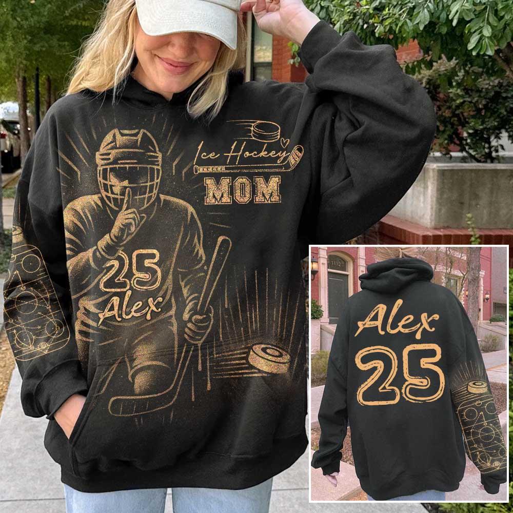 Personalized Bleach Style Ice Hockey Shirt For Ice Hockey Mom