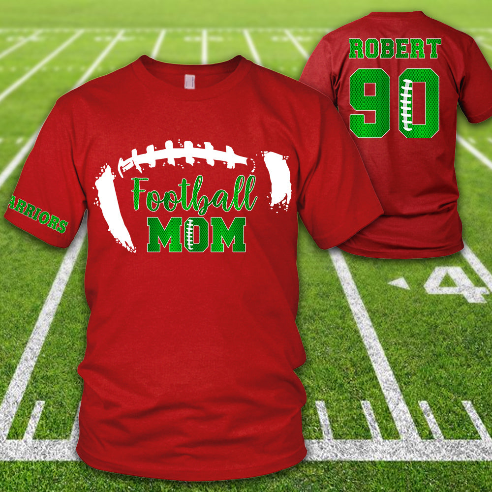 Football Hoodie Football Custom With Number Name Player In Glitter Football Mom All Over Print Hoodie Shirt K1702