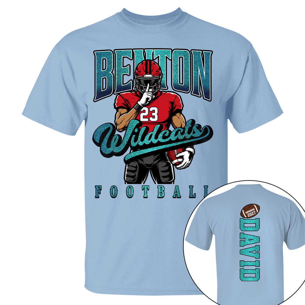 Custom Football Mom Shirt Glitter Mascot Shirt Game Day L0411 Nh00