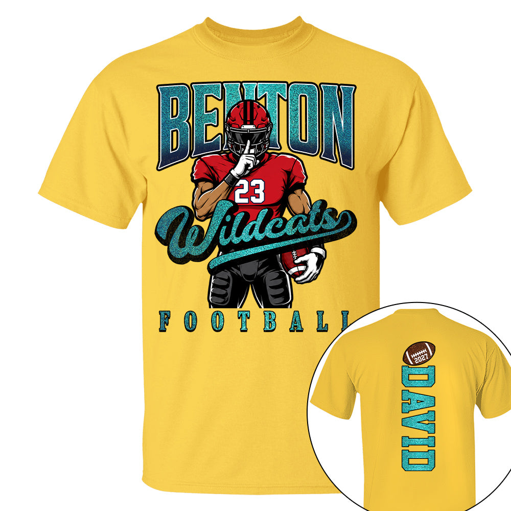 Custom Football Mom Shirt Glitter Mascot Shirt Game Day L0411 Nh00