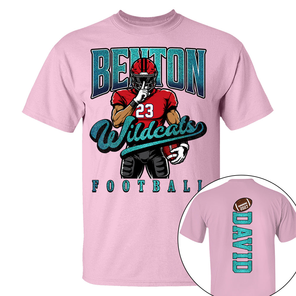 Custom Football Mom Shirt Glitter Mascot Shirt Game Day L0411 Nh00