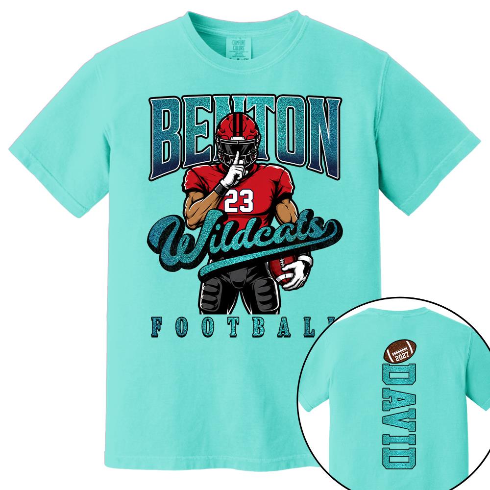 Custom Football Mom Shirt Glitter Mascot Shirt Game Day L0411 Nh00