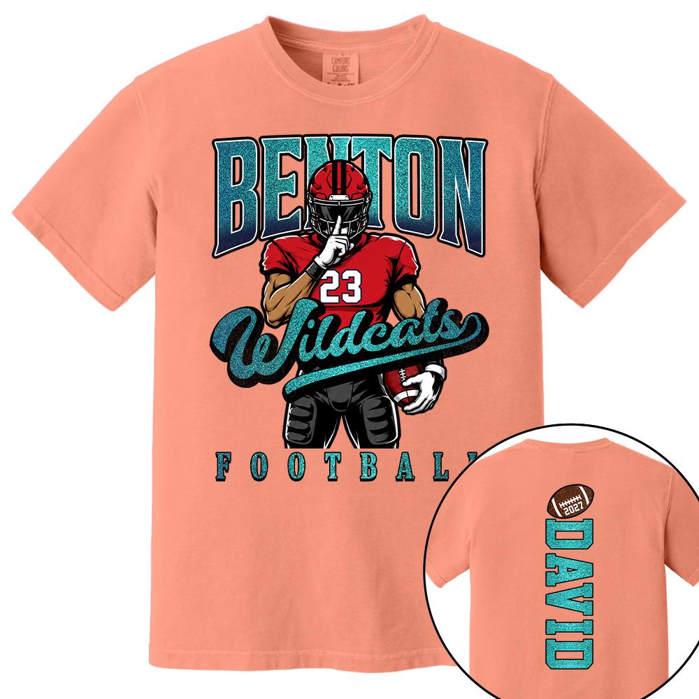 Custom Football Mom Shirt Glitter Mascot Shirt Game Day L0411 Nh00