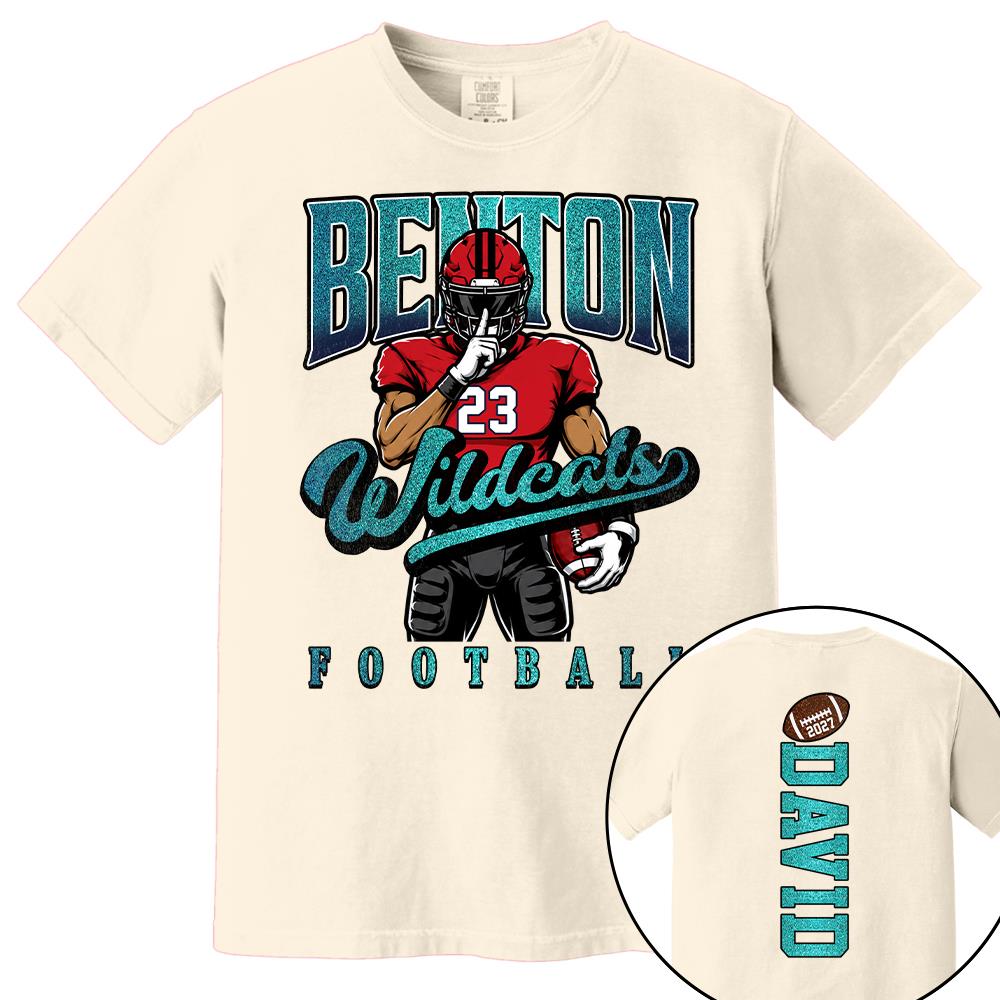 Custom Football Mom Shirt Glitter Mascot Shirt Game Day L0411 Nh00