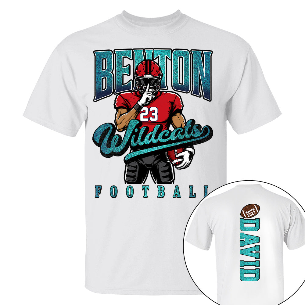 Custom Football Mom Shirt Glitter Mascot Shirt Game Day L0411 Nh00