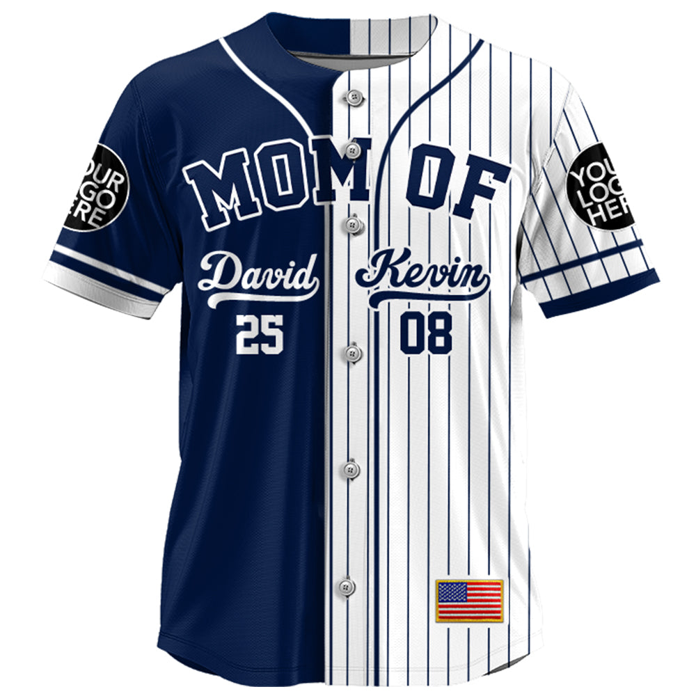 I'll Be Your Biggest Fan, Custom 2 Colors Personalization Split Baseball Jersey, Custom Photo Baseball Jersey, Gift For Baseball Lover A2110