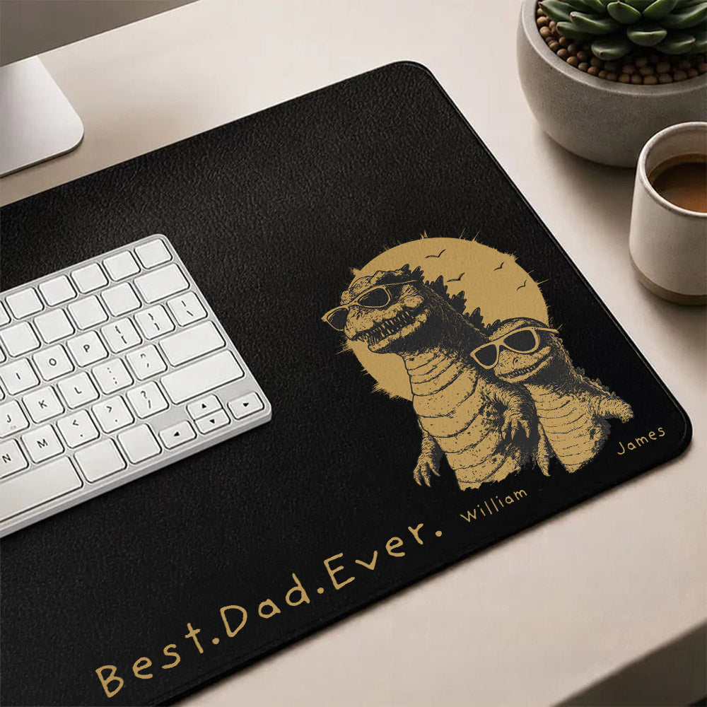 Personalized Best Dad Ever Dadzilla Desk Mat, Father Day Gifts for Dad Funny Papa Tshirt Cool Daddy A2110 PT99