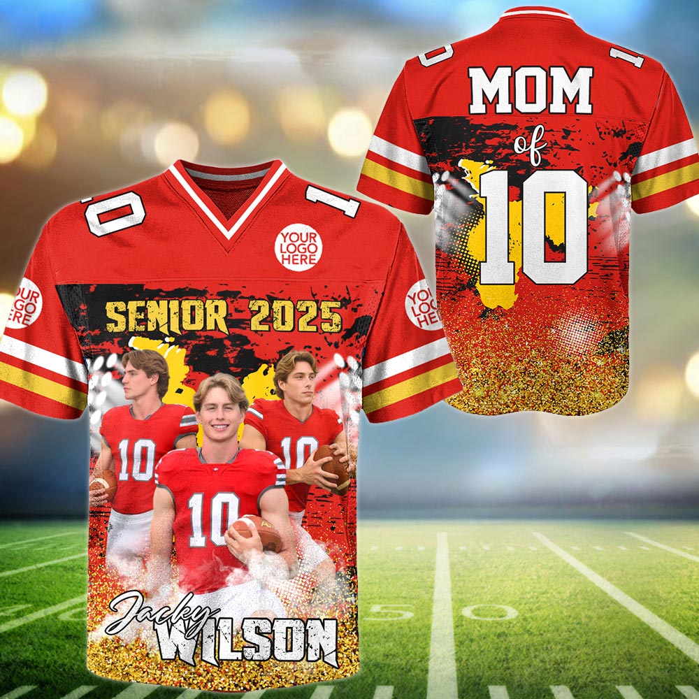 Custom Photo Football Jersey Shirt For Football Family Game Day Shirt Tu24 Pt99