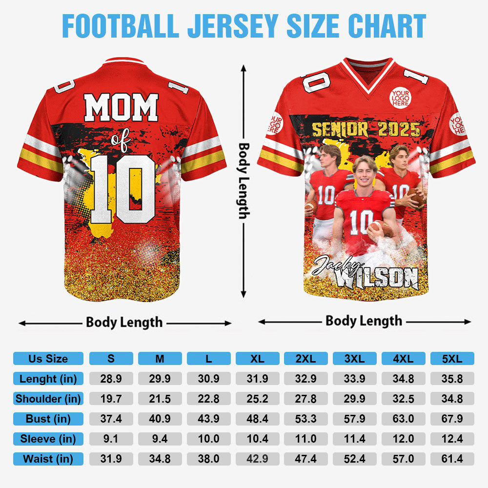 Custom Photo Football Jersey Shirt For Football Family Game Day Shirt Tu24 Pt99