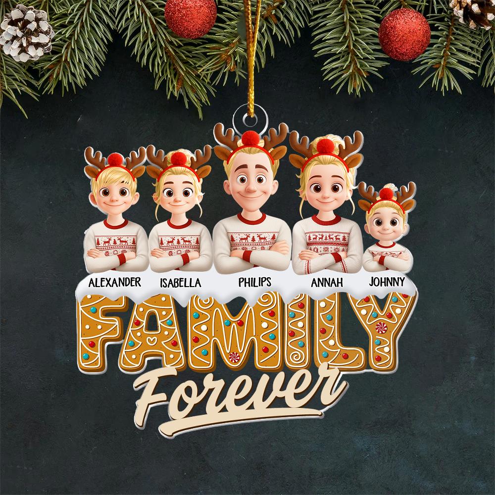 Sisters Siblings Forever - Personalized Acrylic Ornament Nh00