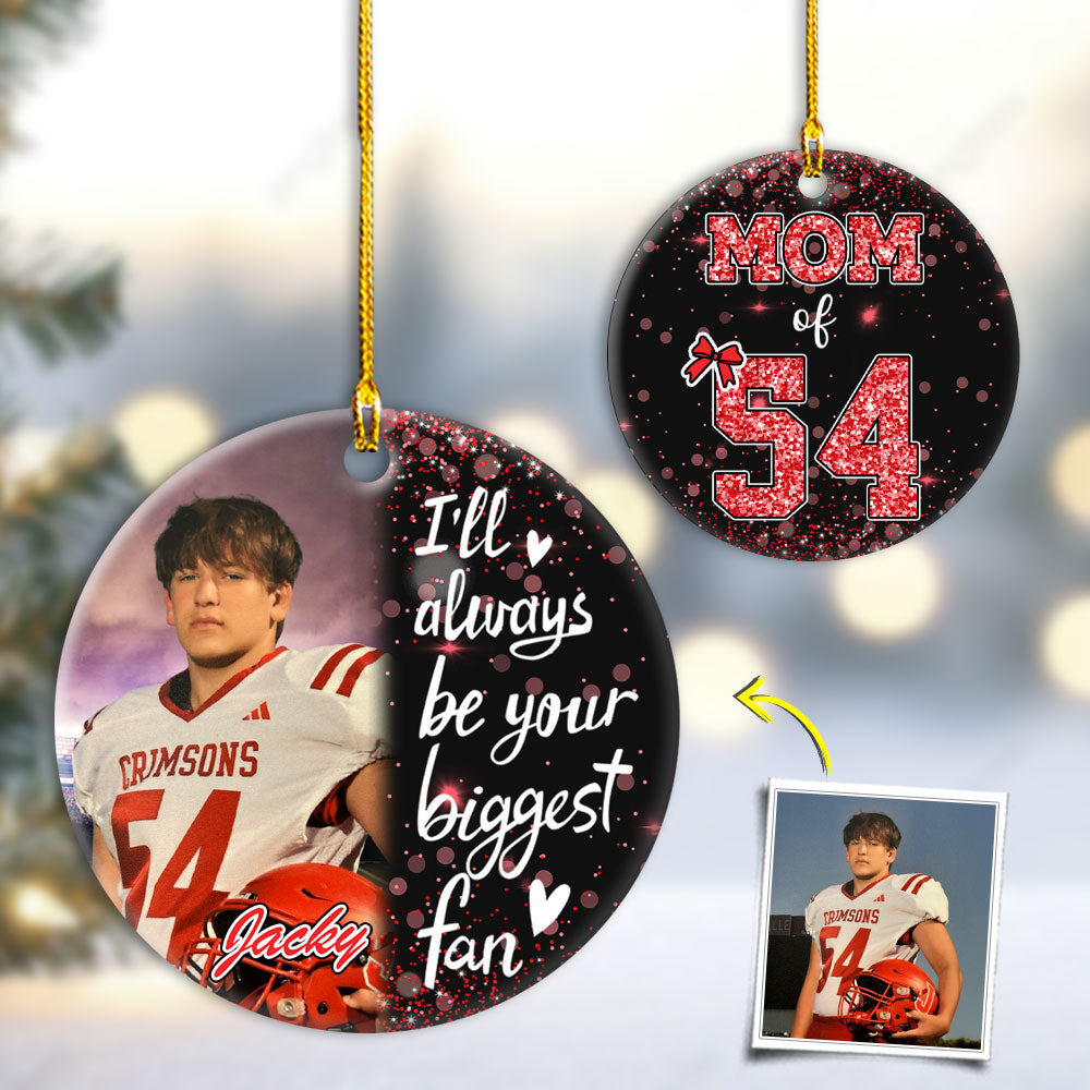 Custom Photo Football Jersey For Football Lovers - Personalized Ceramic Ornament Gift For Football Player Tu24 Pt99