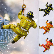 Firefighter Ornament Personalized 2 Side Shape Acrylic Ornament Tu24