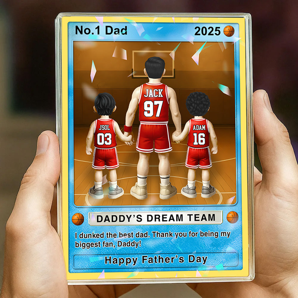 Basketball Dad - Personalized Acrylic Block Plaque For Basketball Dad Husband Grandpa NA04 Tu20