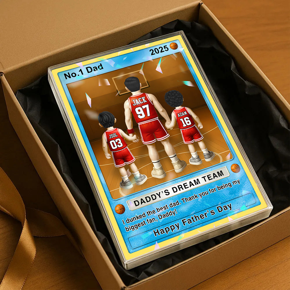 Basketball Dad - Personalized Acrylic Block Plaque For Basketball Dad Husband Grandpa NA04 Tu20