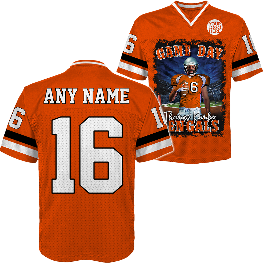 Personalized Football Game Day Football Jersey Gift For Football Lovers - Custom Photo Gift For Football Player K1702