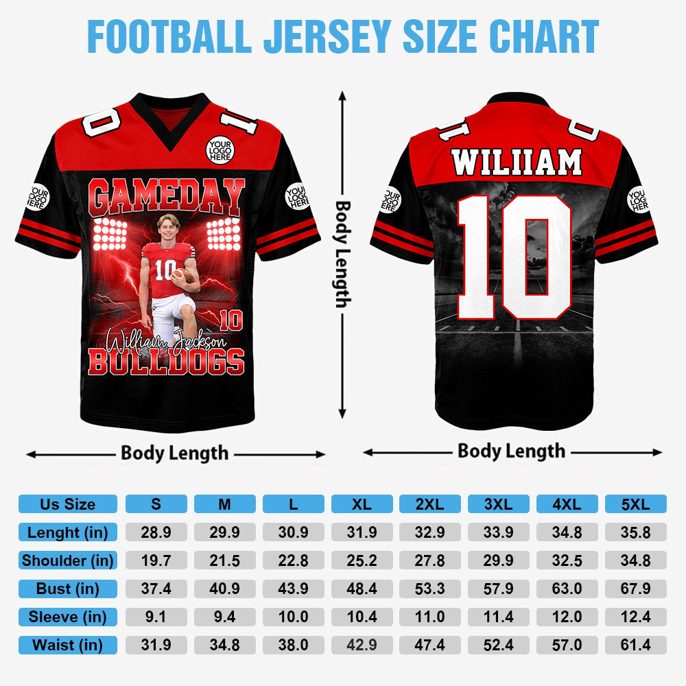 Custom Photo Gameday Football Personalized Football Jersey Shirt Gift For Football Lovers Tu24 Do99