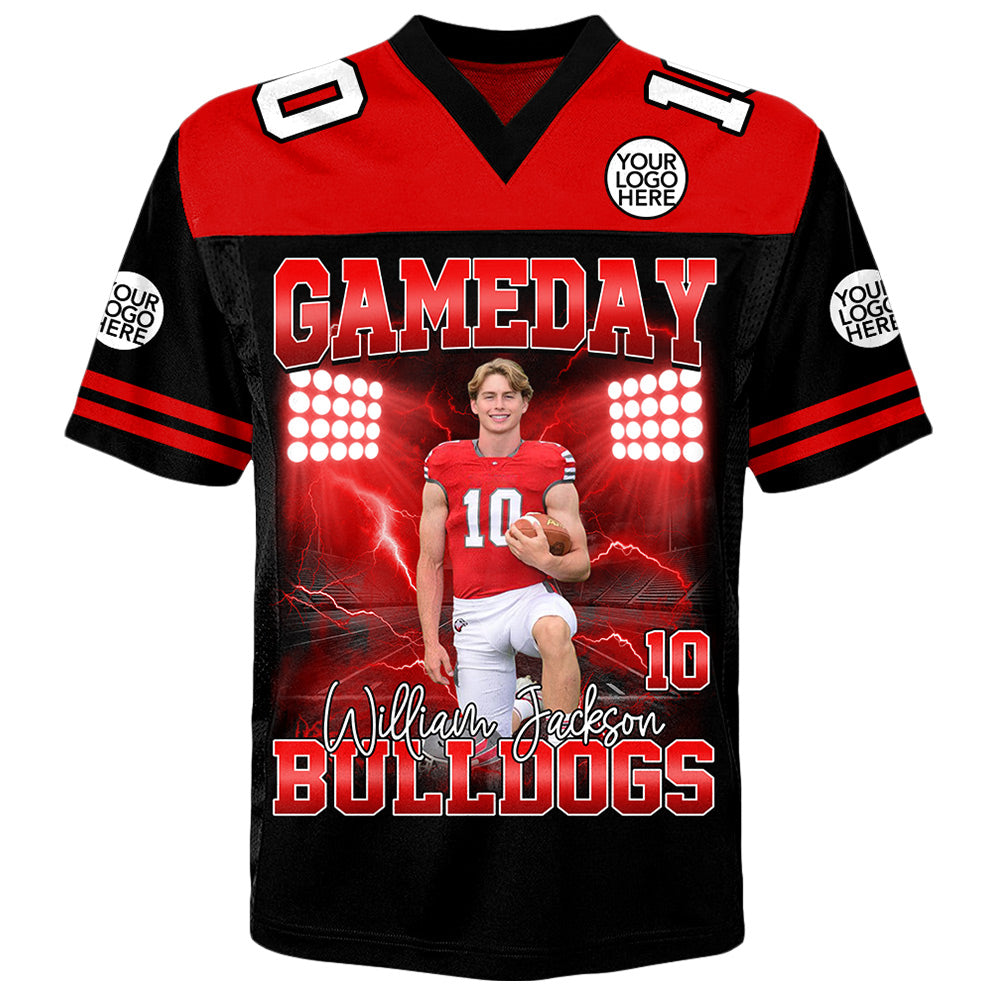 Custom Photo Gameday Football Personalized Football Jersey Shirt Gift For Football Lovers Tu24 Do99