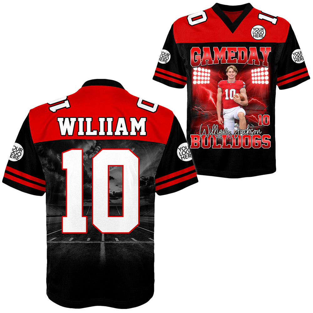 Custom Photo Gameday Football Personalized Football Jersey Shirt Gift For Football Lovers Tu24 Do99