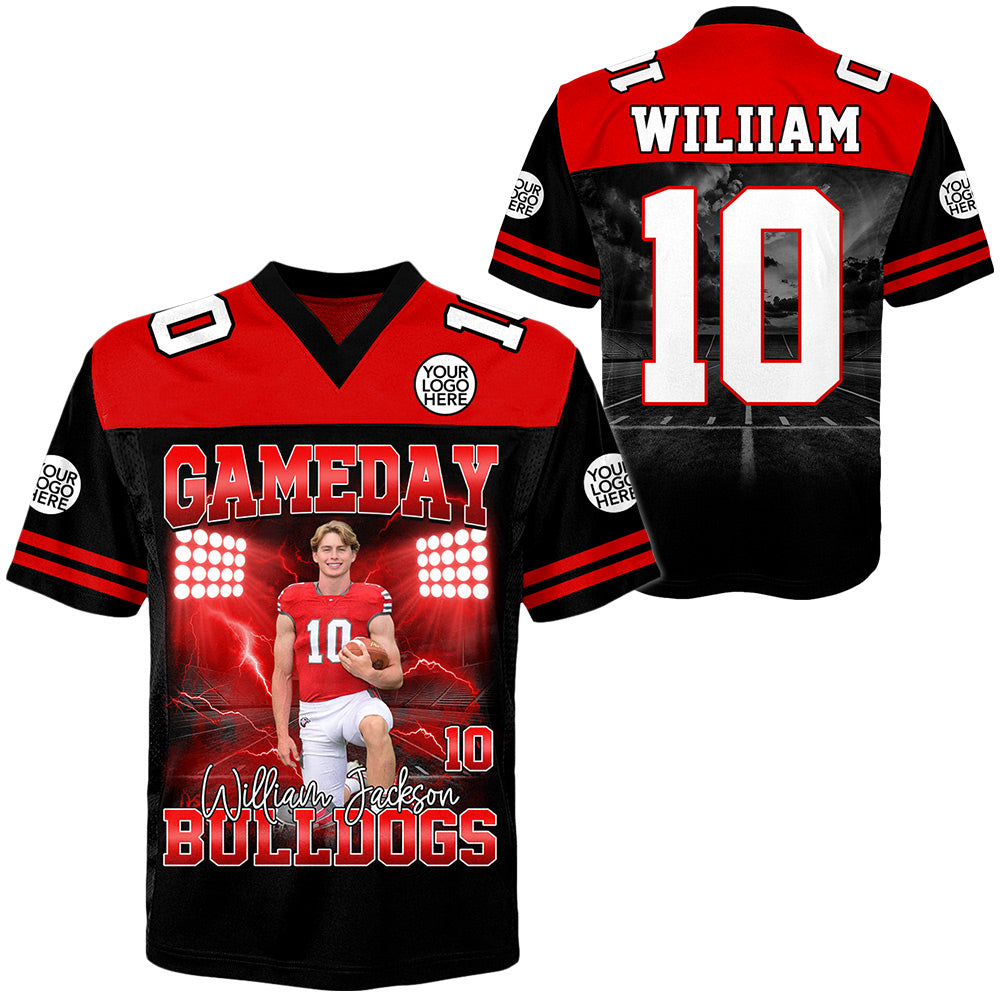 Custom Photo Gameday Football Personalized Football Jersey Shirt Gift For Football Lovers Tu24 Do99