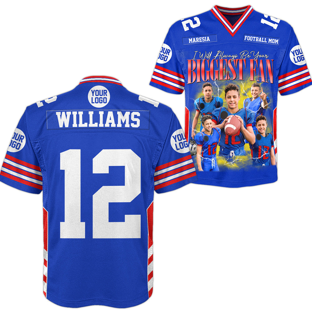 I Will Always Be Your Biggest Fan Football Jersey Shirt Gift For Football Mom Football Dad Game Day Shirt H2511