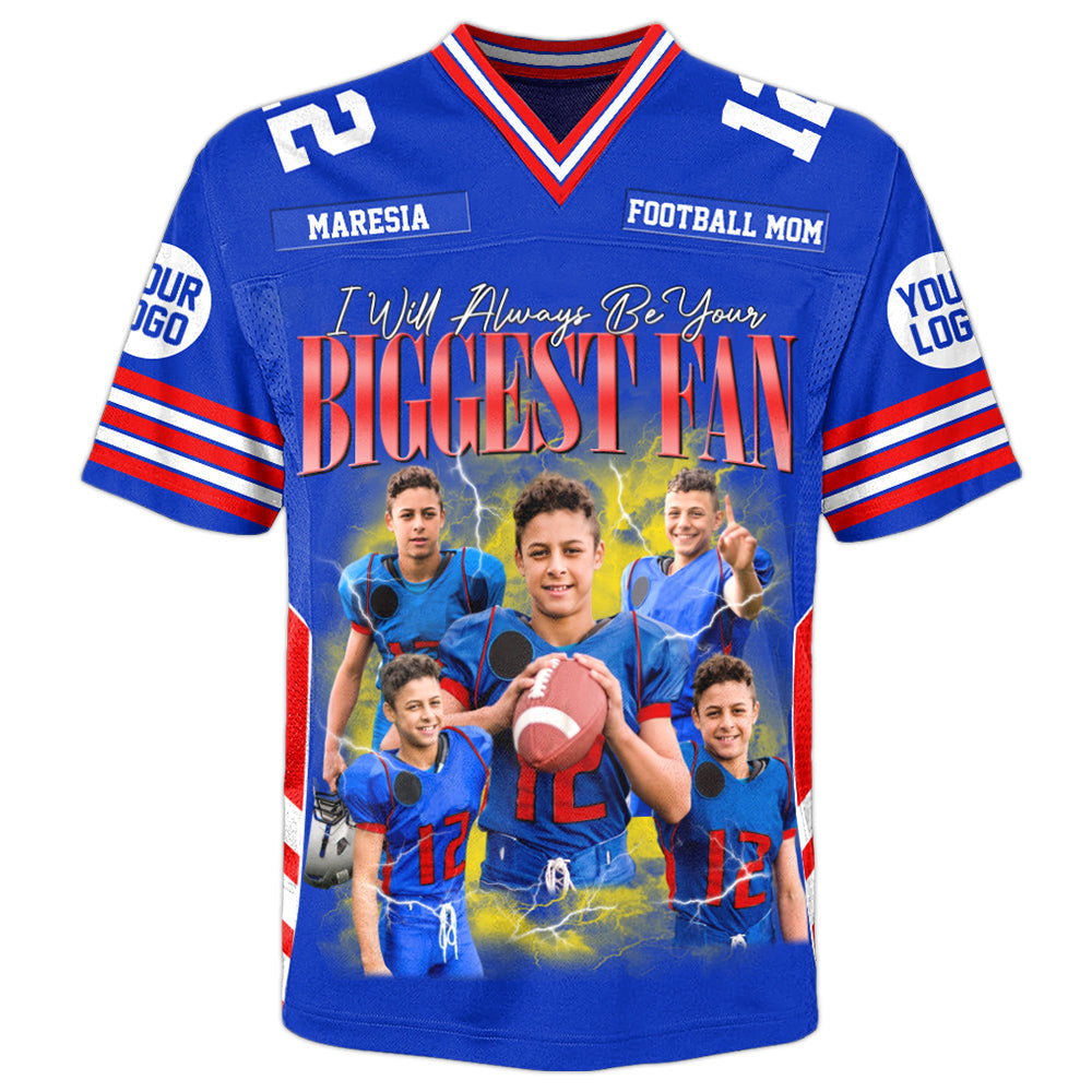 I Will Always Be Your Biggest Fan Football Jersey Shirt Gift For Football Mom Football Dad Game Day Shirt H2511