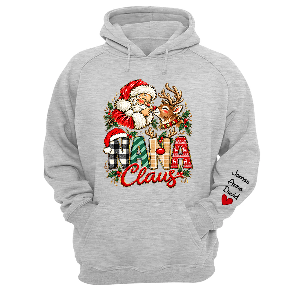 Gigi Claus Custom Sweatshirt - Best Family Christmas Gift for Grandma Santa Claus Boop Sweatshirt Reindeer, Santa Boop Funny Santa Sweatshirt New C2408 Tm01 NT01