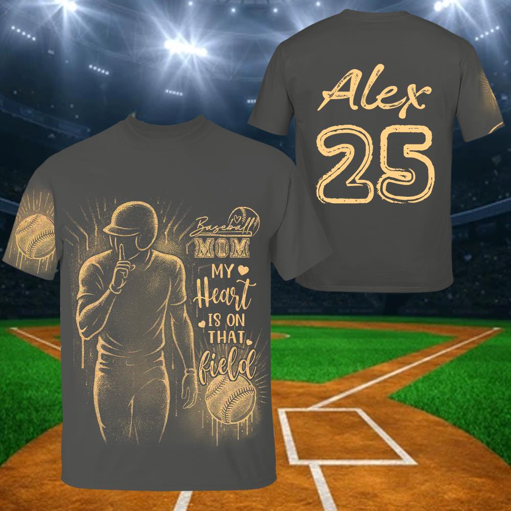 I Will Always Be Your Biggest Fan Personalized Bleach Style Baseball Shirt For Baseball Mom