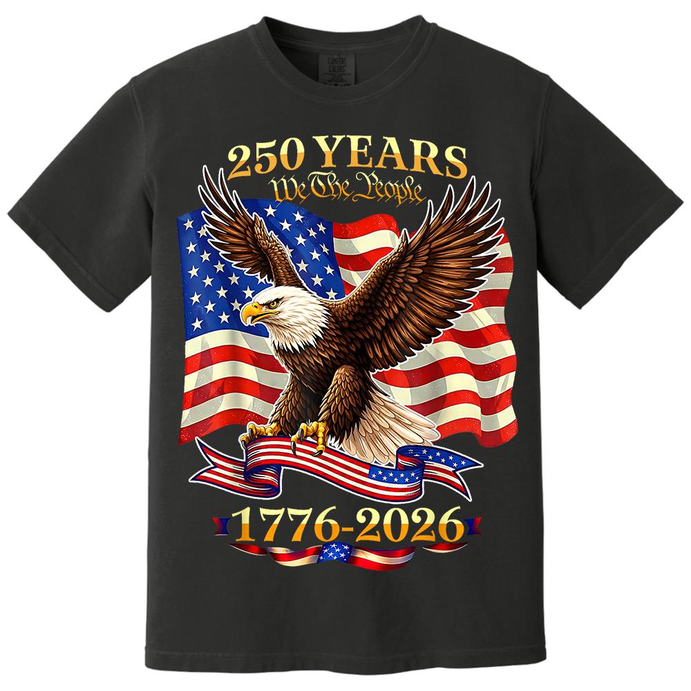 USA 250th Birthday T-Shirt, America 1776-2026 250 Years Fourth of July Tee Hv01