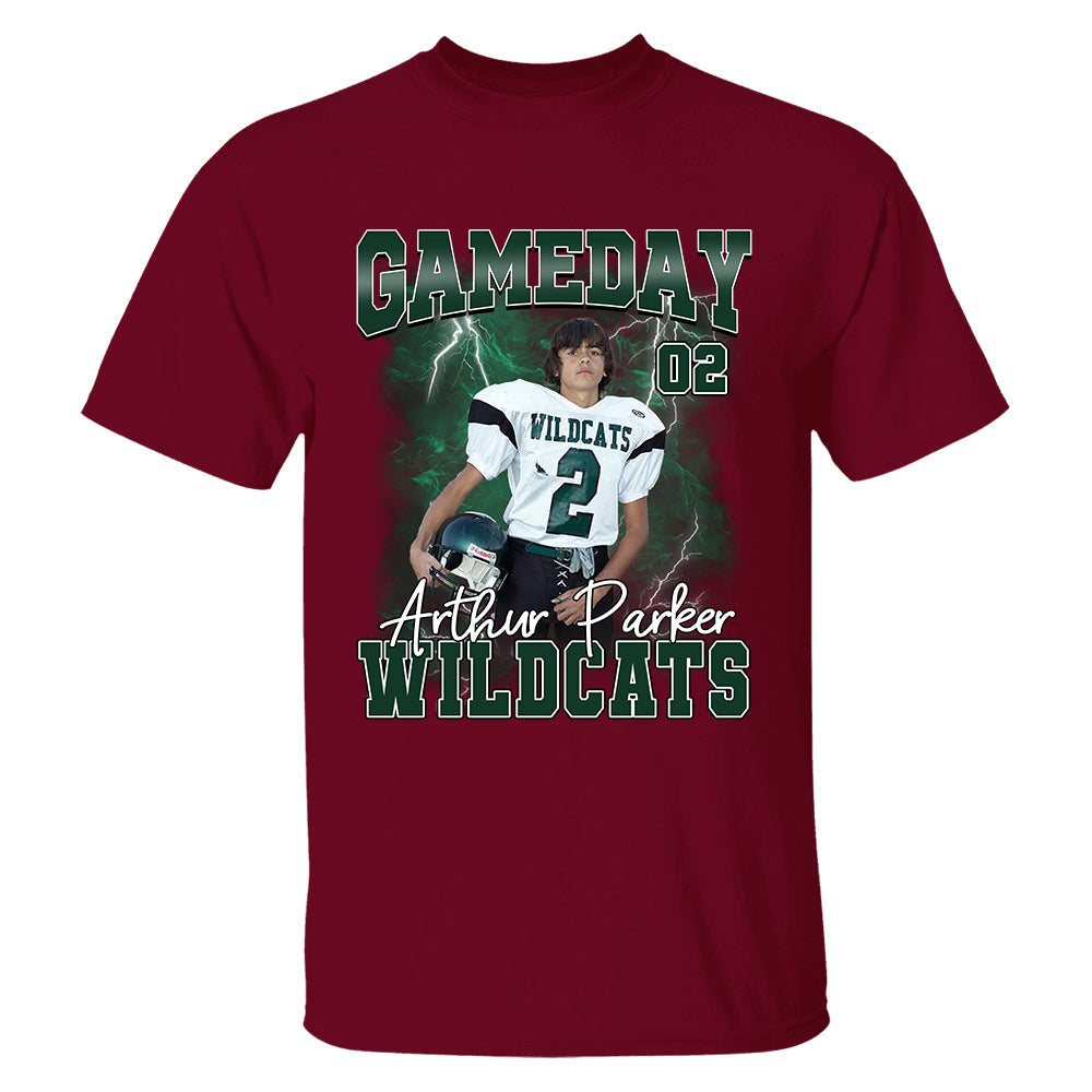 Football Game Day Personalized Shirt Custom Photo Vintage Football Shirt Gift For Football Player