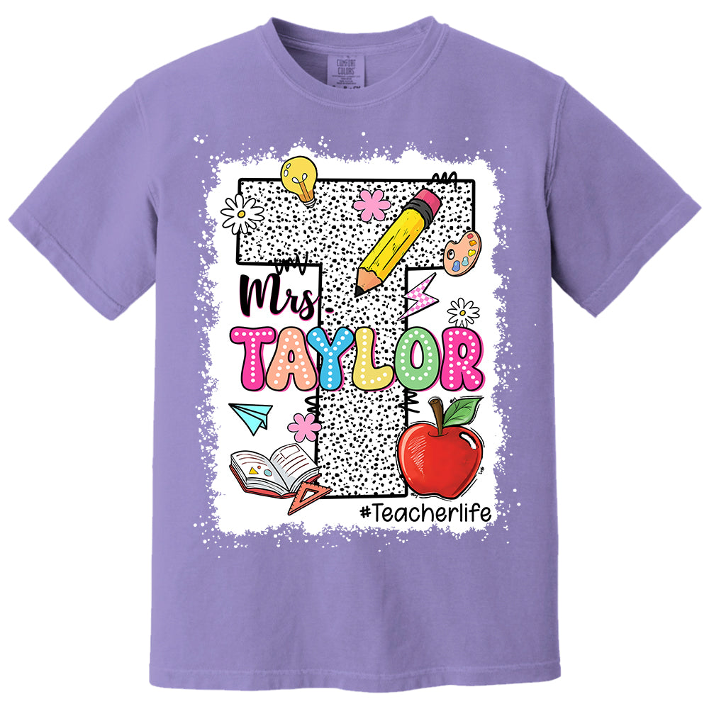 Teacher Name Custom Design, Back To School Teacher Personalized Shirt, Appreciation Gift For Teacher Tu24 Do99