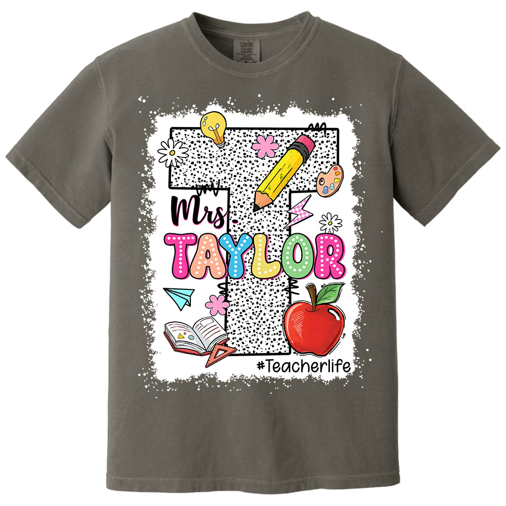 Teacher Name Custom Design, Back To School Teacher Personalized Shirt, Appreciation Gift For Teacher Tu24 Do99