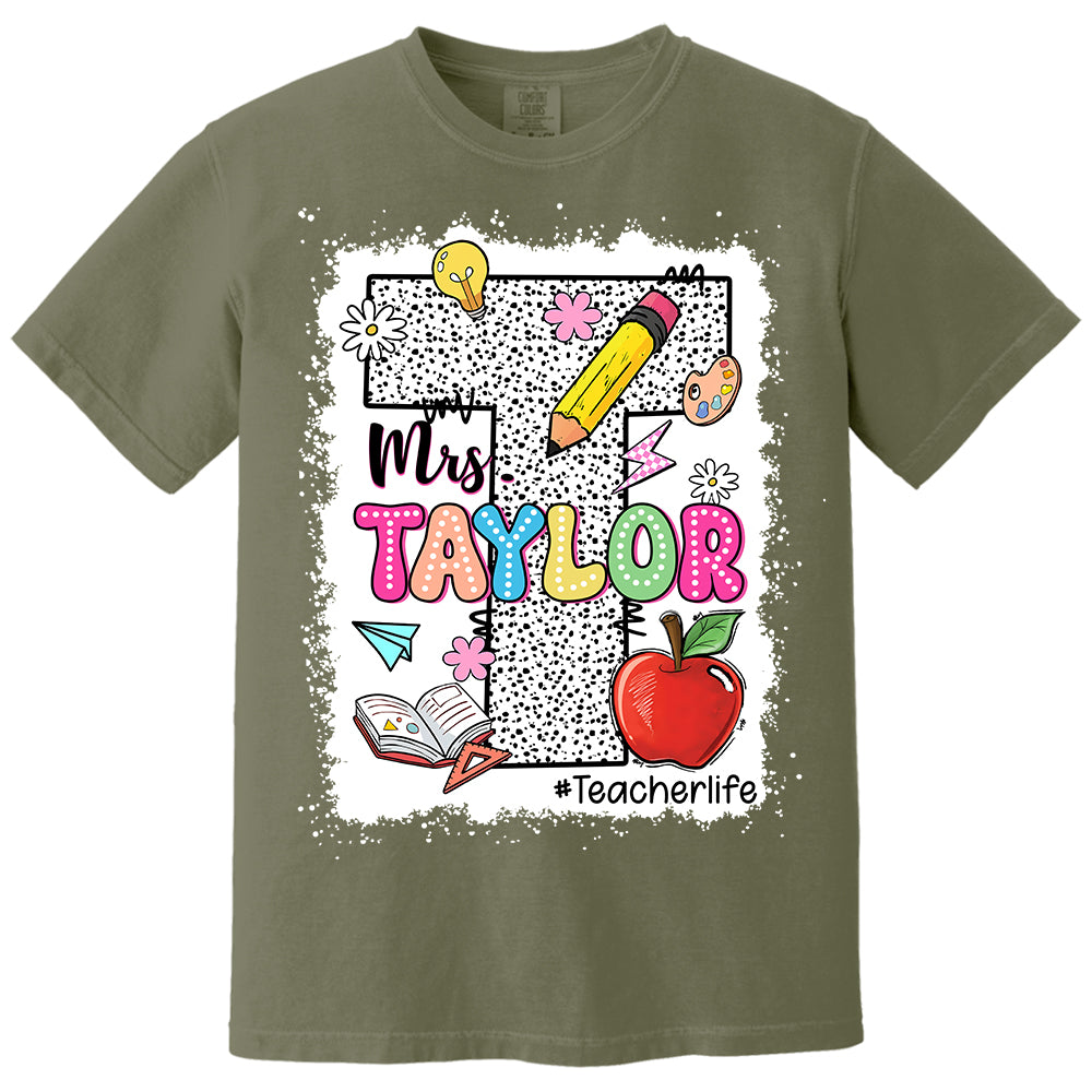 Teacher Name Custom Design, Back To School Teacher Personalized Shirt, Appreciation Gift For Teacher Tu24 Do99