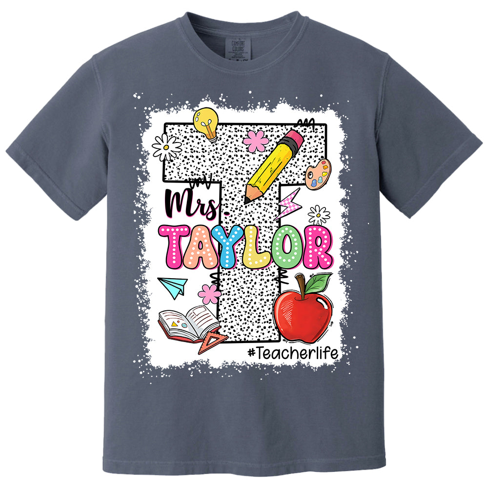 Teacher Name Custom Design, Back To School Teacher Personalized Shirt, Appreciation Gift For Teacher Tu24 Do99