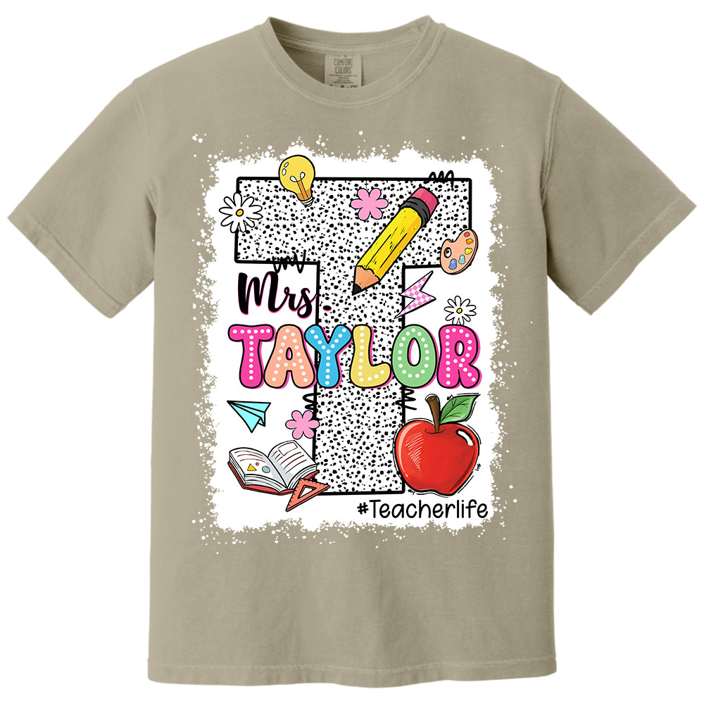 Teacher Name Custom Design, Back To School Teacher Personalized Shirt, Appreciation Gift For Teacher Tu24 Do99