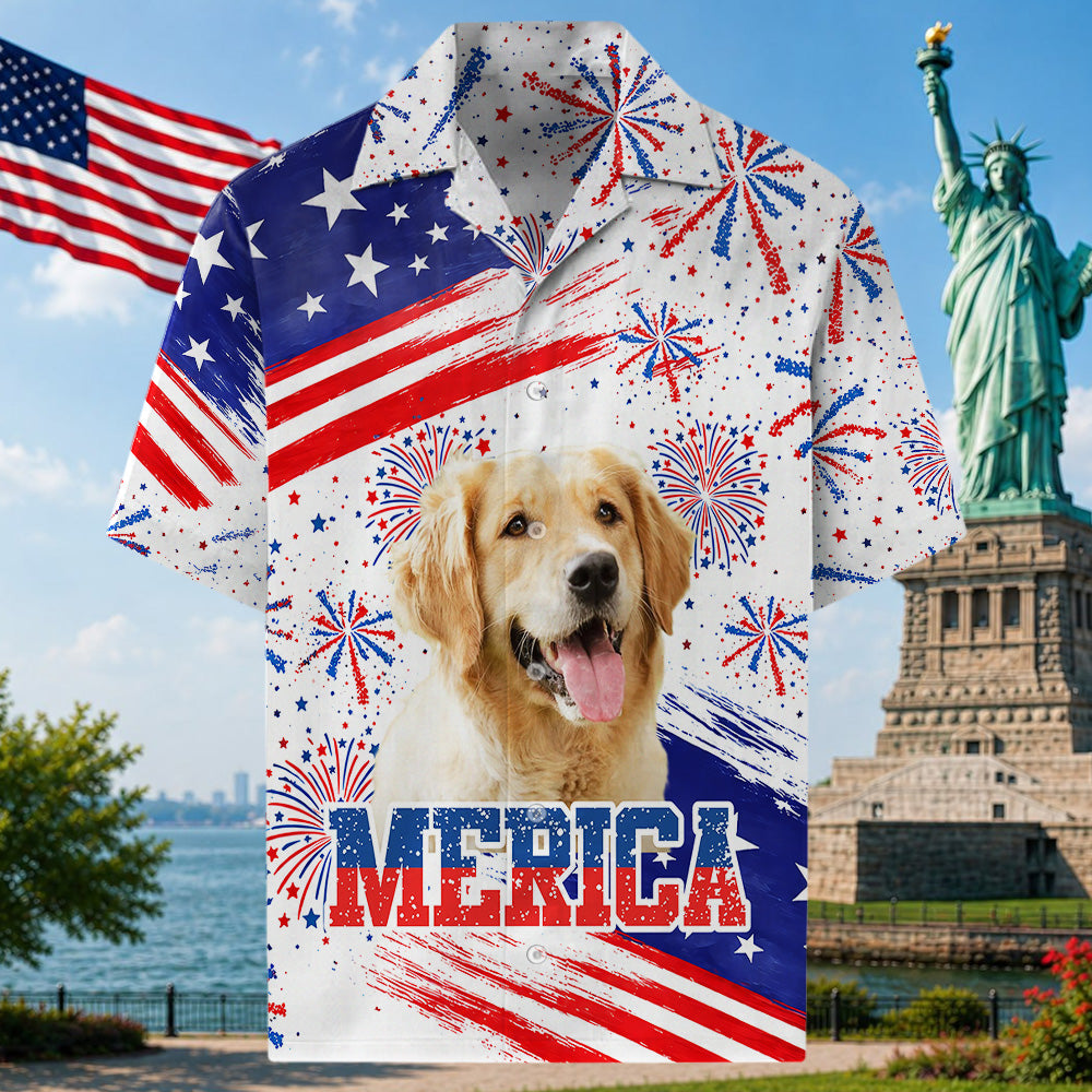 250 Years Of Freedom, Custom Dog Cat Photo Merica Hawaii Shirt, Gift For Dog Cat Lovers MI209 T24