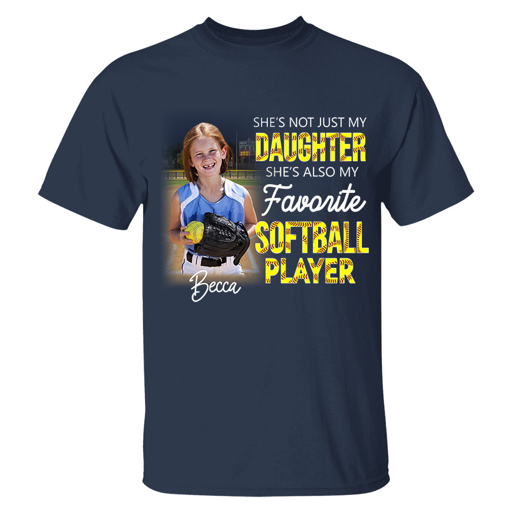 He's Not Just My Grandson He's Favorite Softball Player - Personalized Shirt Tu20
