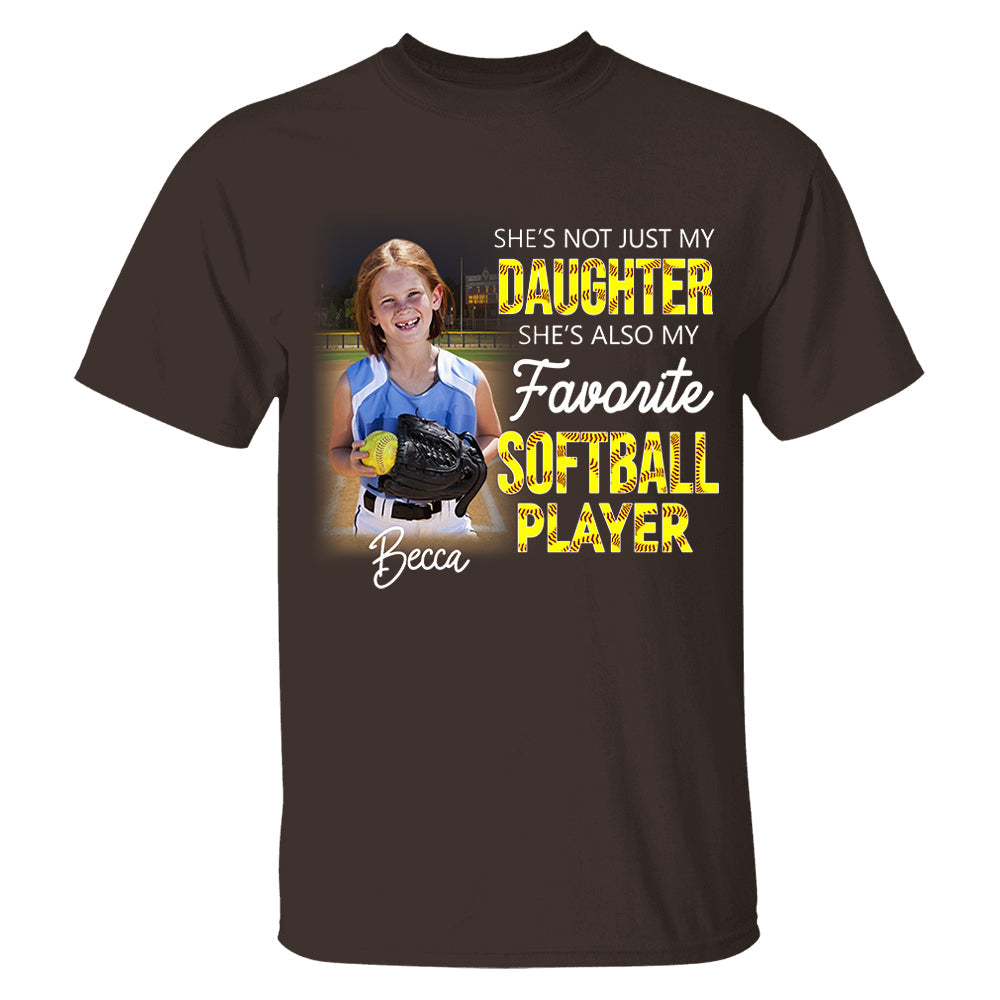 He's Not Just My Grandson He's Favorite Softball Player - Personalized Shirt Tu20